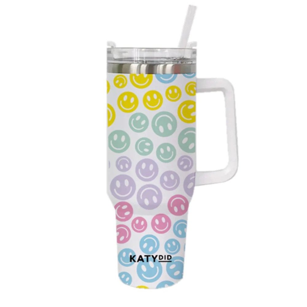 Brand new 40 oz tumbler Smiley Face